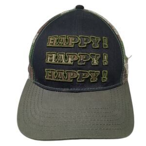 Happy! Happy! Happy! Snapback Trucker Hat Multicolor One Size Camo Duck Dynasty